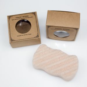 Twill Wave Deep Clean Bamboo Body Sponge 10g Charcoal And Konjac Cleansing Puff