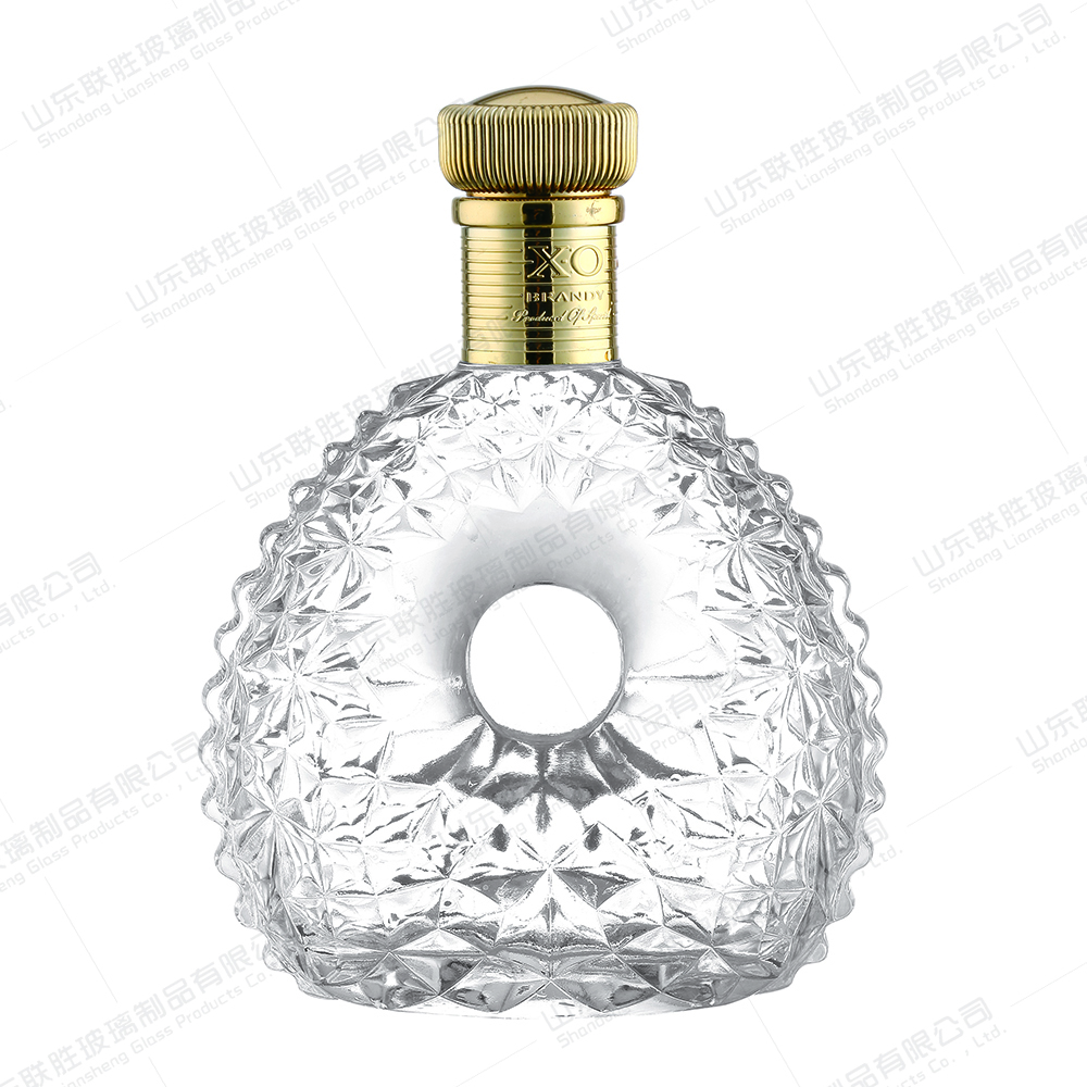 Big XO Glass Wine Bottles Clear With Hot Stamping Surface Handling