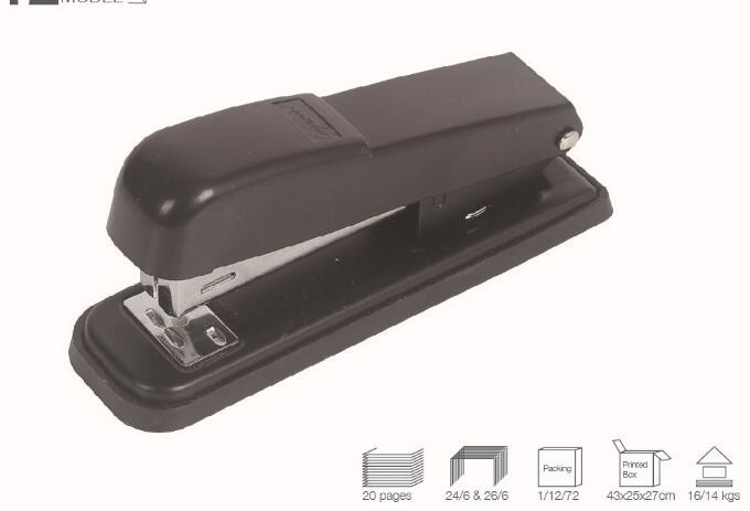 No.613 Promotion Hot Sale Black Stapler For 24/6 26/6 Staples 20 Sheets Paper