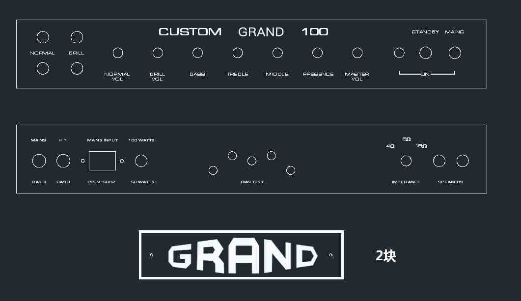 Custom DR Amp Project Vintage 1969 Grand Dr103 Style 100W Custom Handwired Tube Electric Guitar Nbass AMP Amplifier Head