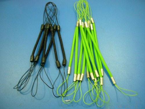 Colorful Slim Coil Pen Leash w/Phone Short Strap on Two Ends