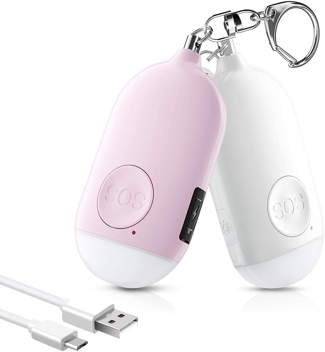 Flashlight Personal Alarm Siren Protection Safesound 130mAh Song USB Charging