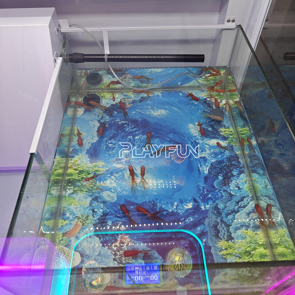 Commercial Kid-Friendly Real Fish Catch Fishing Amusement Coin Operated Arcade Game Crane Machine for Shopping Mall