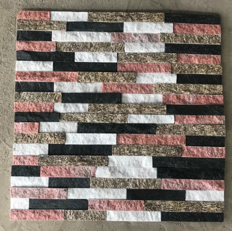 Mulit Color Quartzite Interior Stone Veneer Panels For Fireplace
