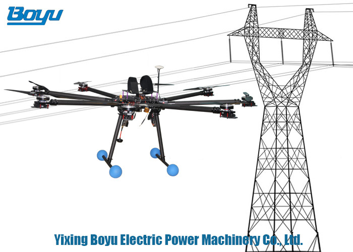 8 Spirals Rotary Wing Unmanned Aerial Vehicle Drone For Erecting Wires In Transmission Lines Manufactures