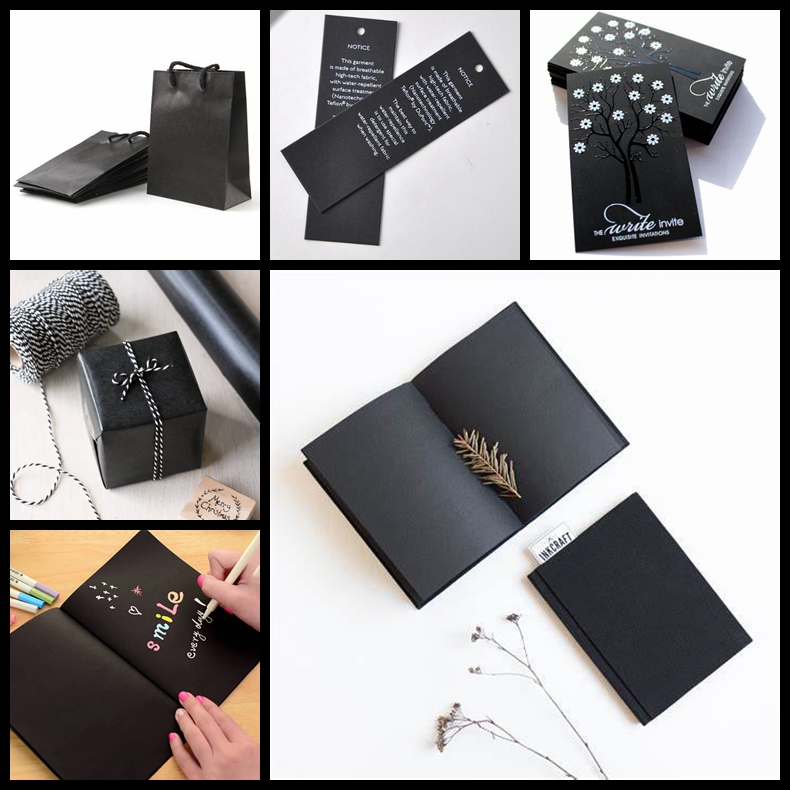 black cardstock paper