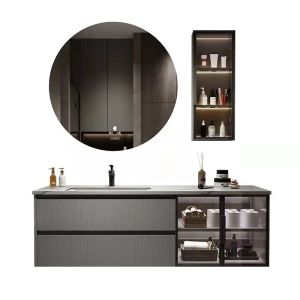 Wall hung Custom Bathroom Vanity unit Melamine Particle Board 600mm