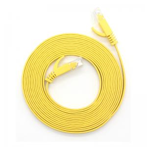 China RJ45 Cat 6 UTP LAN Cable , Cat5e Flat Patch Cord 30awg Pure Copper on sale