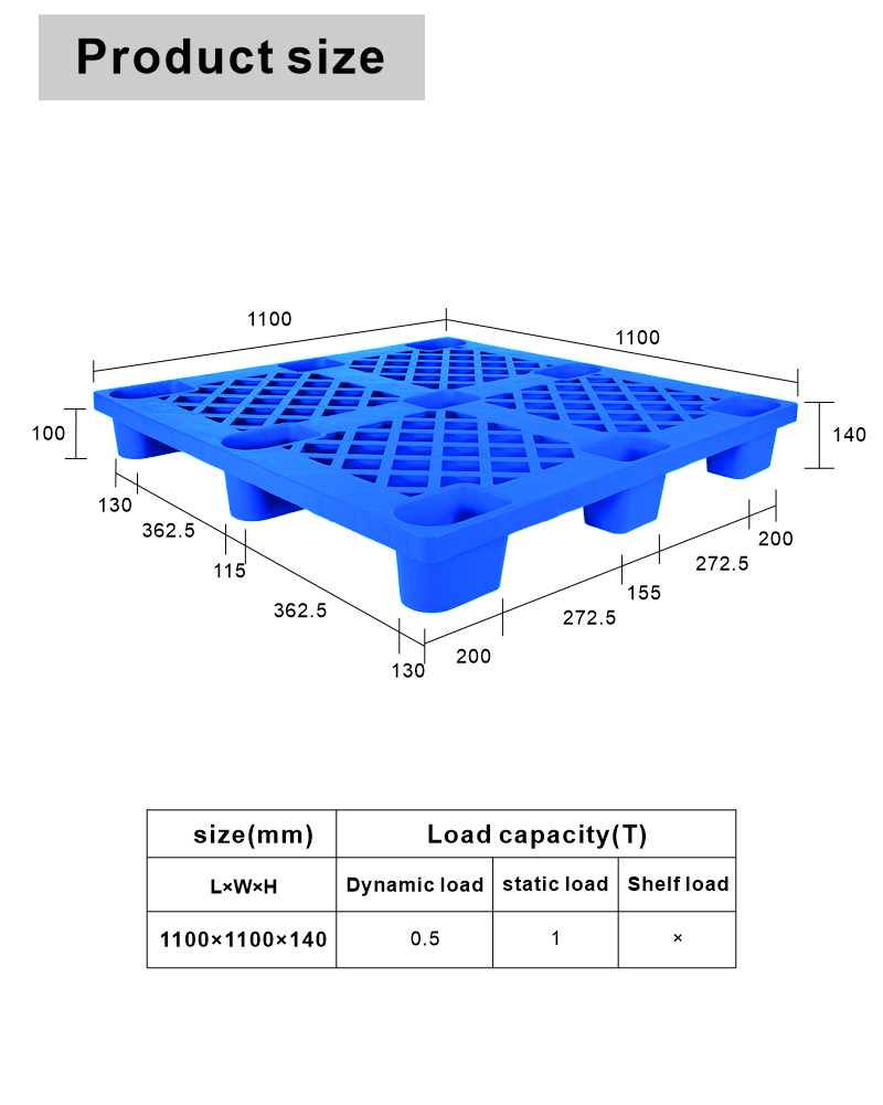 4-Way Entry Heavy Duty Single Faced PVC Pallet for Durable Warehouse Wrapping Solution