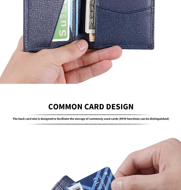 Long Credit Card Holder Wallet Pvc Pure Leather Minimalist Slim Wallets Bi Fold Holders