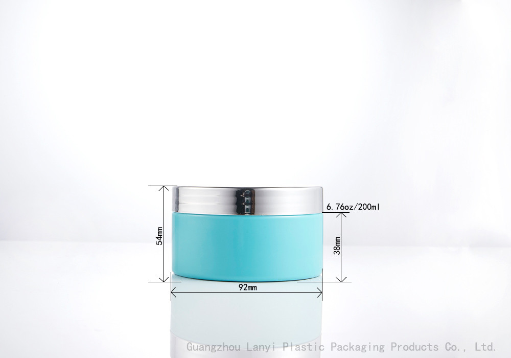 Blue Cylinder Body Milk Cream 200ml Plastic Cosmetic Jars
