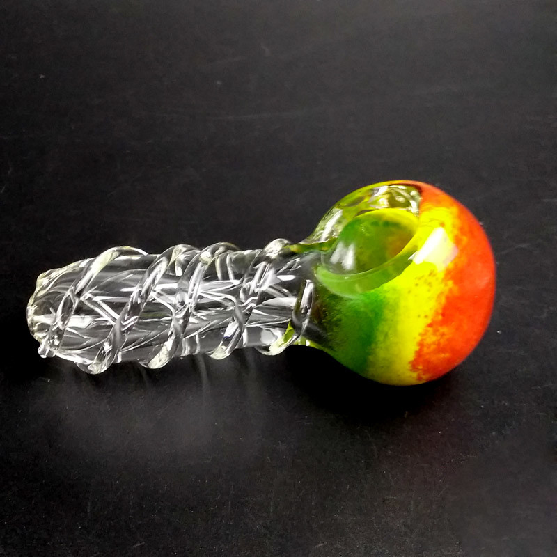 Simple Straight Style Scientific Glass Tobacco Pipe / Thick Glass Pipes OEM