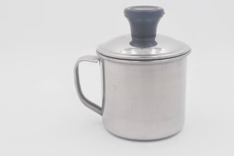 12cm Outdoor use stainless steel camping cup chrome wine mug with cover