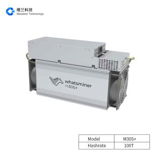 China Bitcoin 34W/T Microbt Whatsminer M30s+ 100t 425×155×240mm on sale