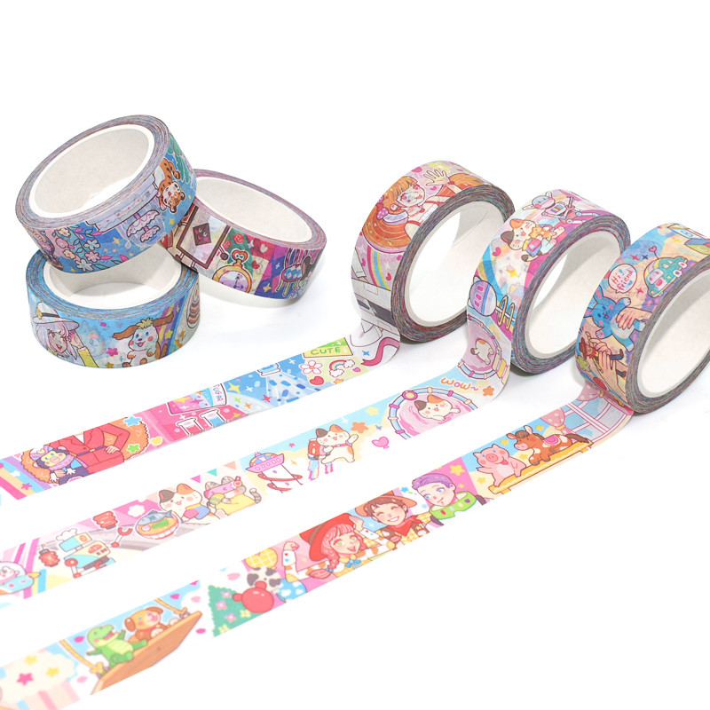 Writing Printed Custom Japanese Paper Gift Box Decoration Tropical Breeze Washi Tape