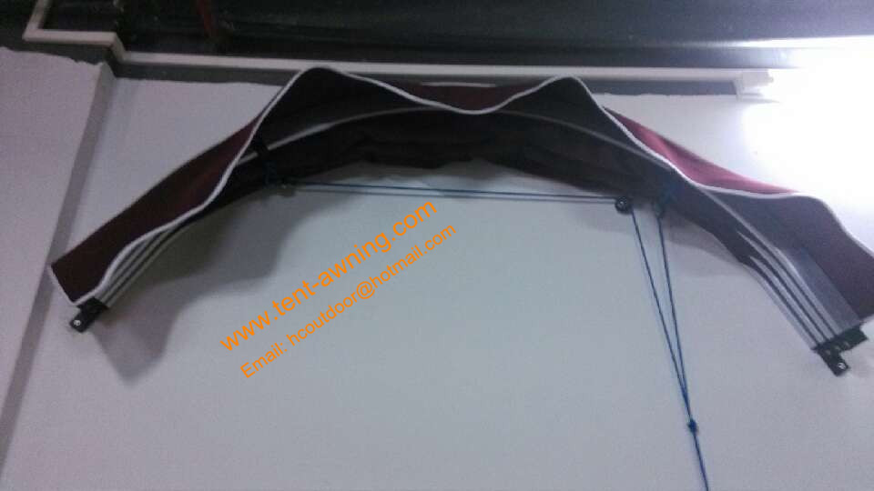 Ourtdoor Aluminum Manual Retractable Decorative Dome Window Awning