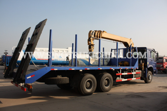 290HP Euro II Right Hand Driving Truck Mounted Crane With Straight Tescope Boom