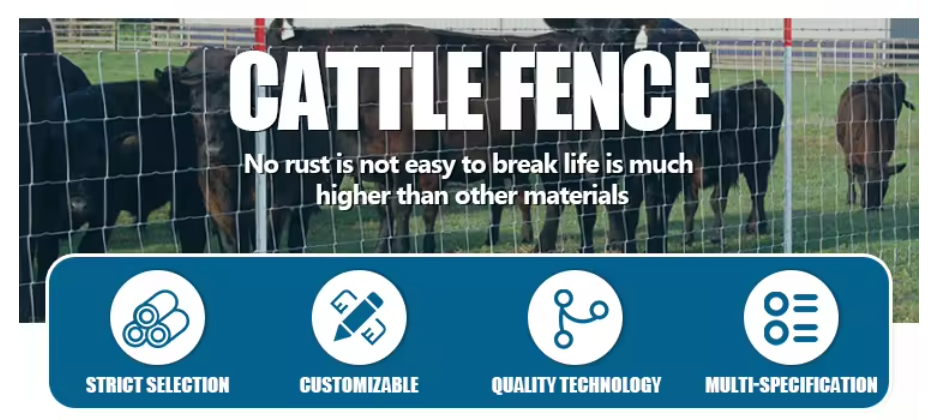 The Inner Wire Is 1.8Mm Farm Fence / Cattle Fence Netting / Grassland Fence Farm Fence Manufacturers Direct Selling