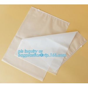 PE & PP double slider wholesale pe plastic file pouch with zipper, PP Plastic