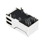 LPJK9083A47NL 5G Base-T RJ45 Connector Single Port POE+ 60W Tab Up Yellow&Green