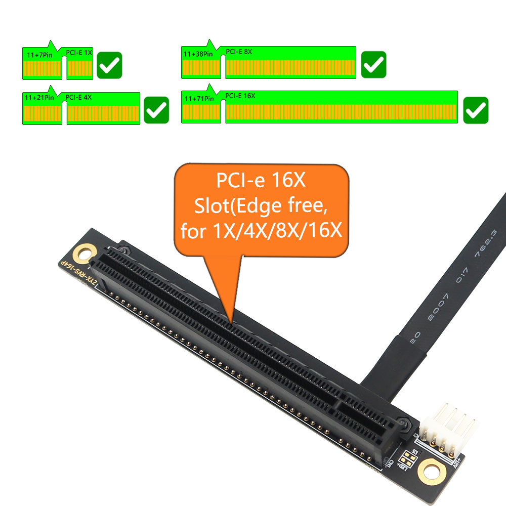 M.2(NGFF) Key A-E To PCI-E 16X Adapter Cable for Fast Data Transfer