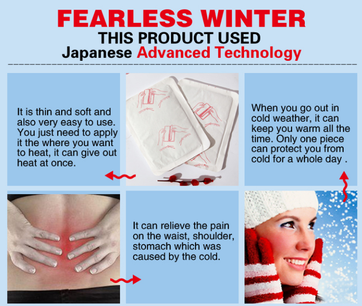 CE ISO MSDS Instant Self Hot Pack Disposable Heat Patch