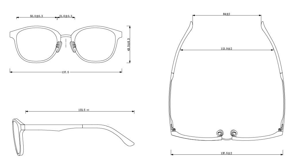 High Durability 51mm Safe Titan Anti Glare Glasses Gradient Color