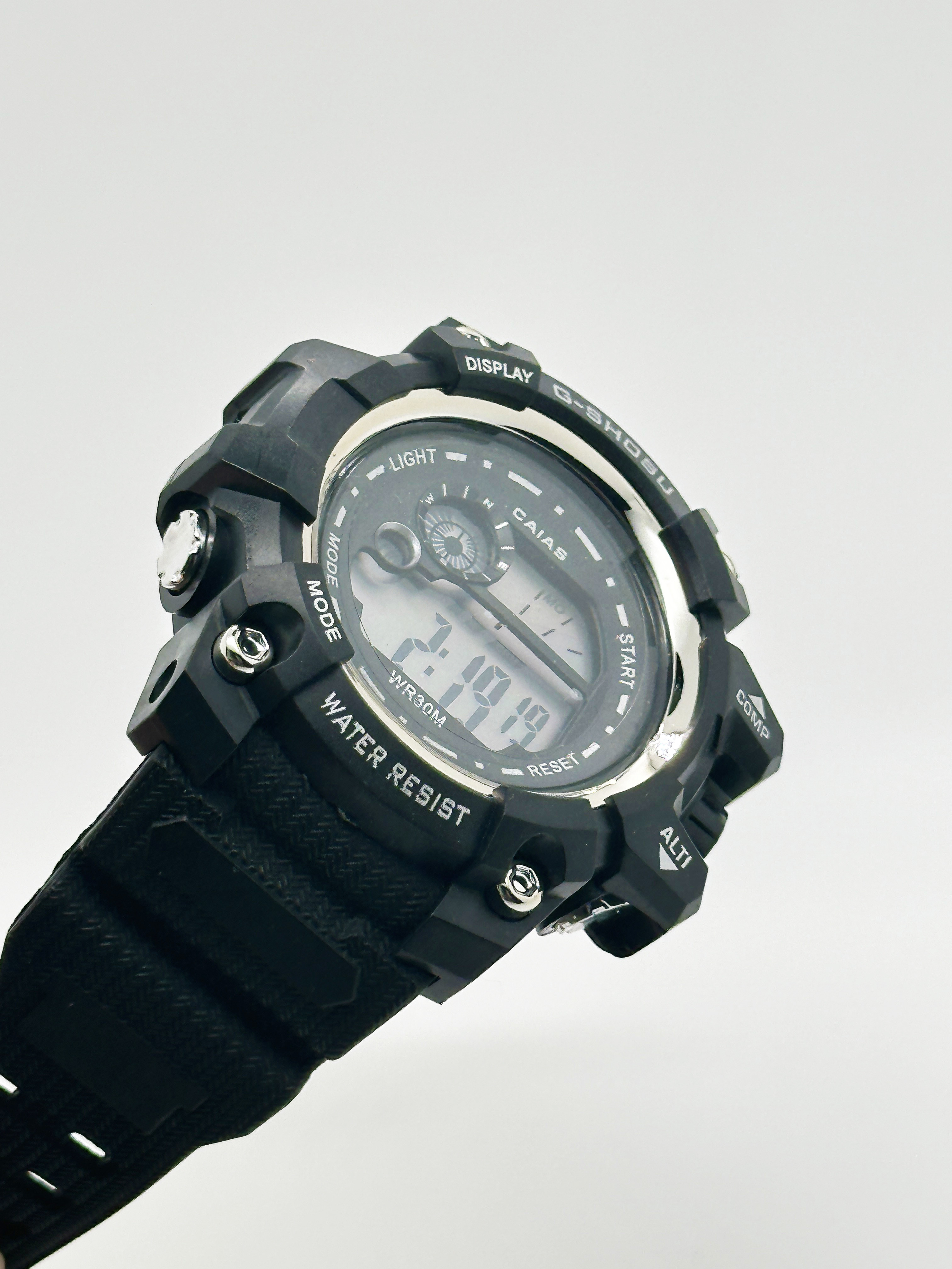 Digital Men's Silicone Band Sports Watch Water Resistant Gift Watches