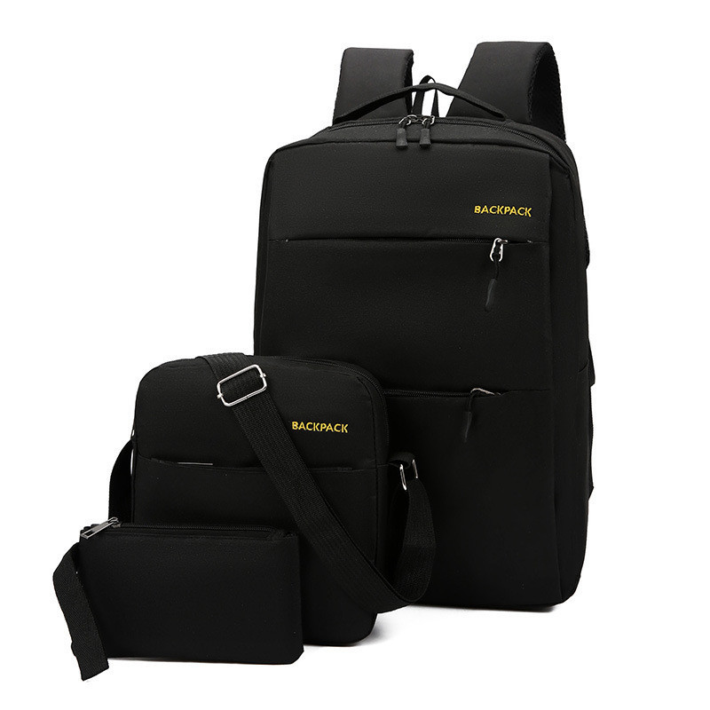 1.47 Inch Usb Charging Backpack Sets 3 In 1 Computer Oxford Waterproof Rucksack
