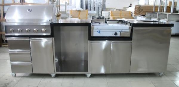 Sliver Color Commercial Kitchen Equipments Gas Grill / 201# Stainless Steel