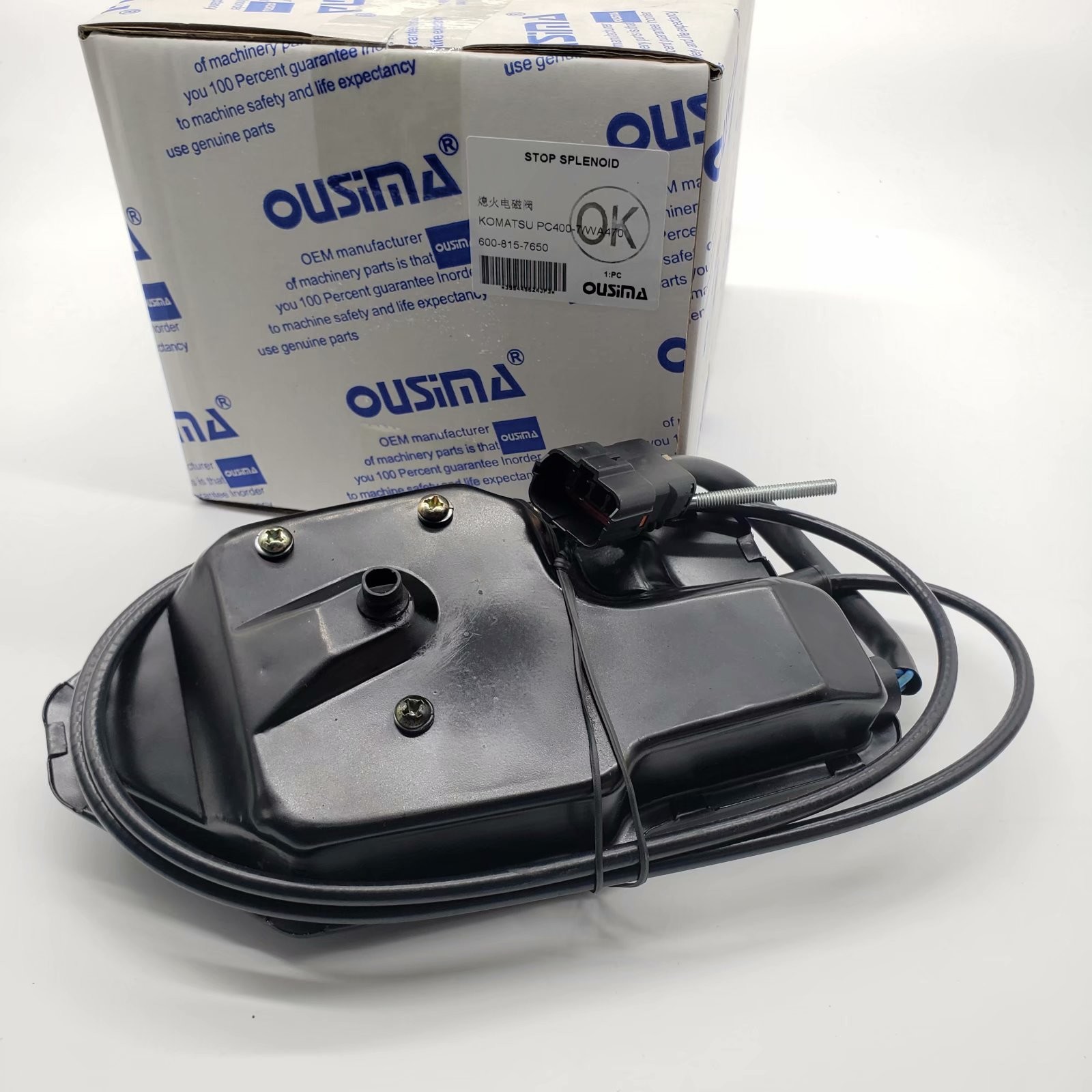 OUSIMSA Excavator Engine Stop Moto Stop Assy 600-815-7650 Stop Solenoid Valve 6008157650 For KOMATSU PC400-7 WA470