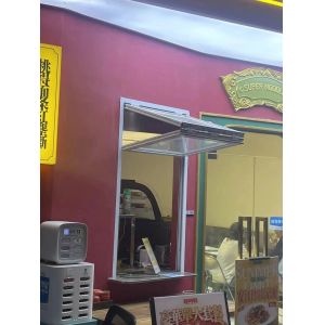 Sunset Wine Country Folding Window Capturing Twilight Across Vineyard Rows