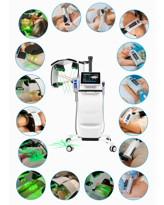 Non-Invasive 10D Lipo Laser Slimming Machine for Target Fat Cells with 532nm Green Light and Endo Inner Balls Roller Therapy