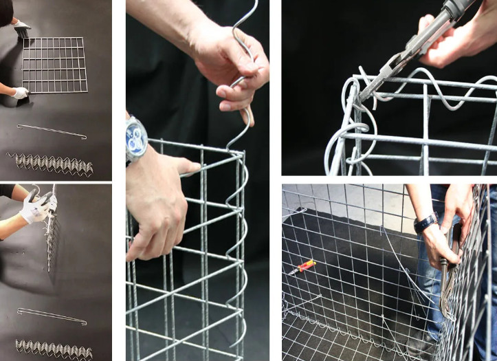 Galvanized Welded Rock Gabion Baskets 2x2m Garden Fence Gabion For Retaining Wall