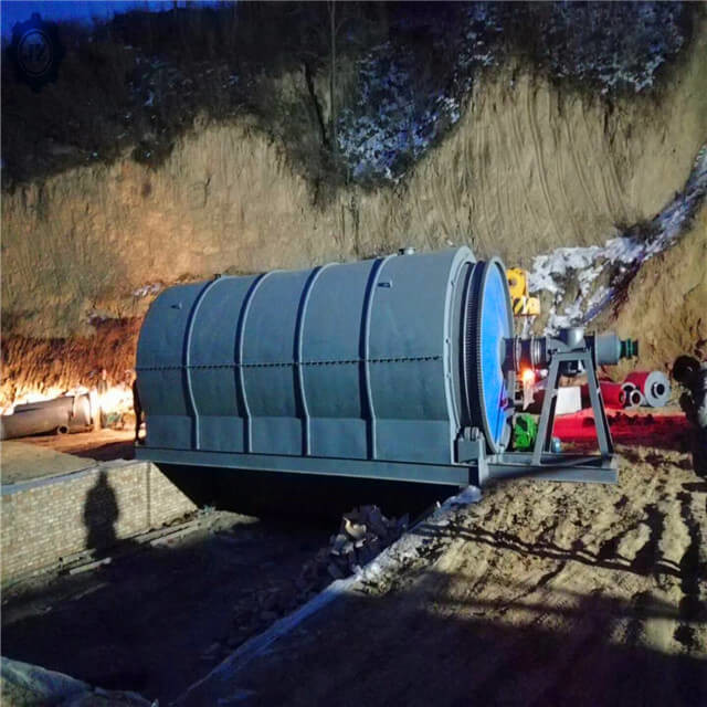 10 Ton Automatic Scrap Tyre Recycling Waste Tire Pyrolysis Machine For Fuel Oil