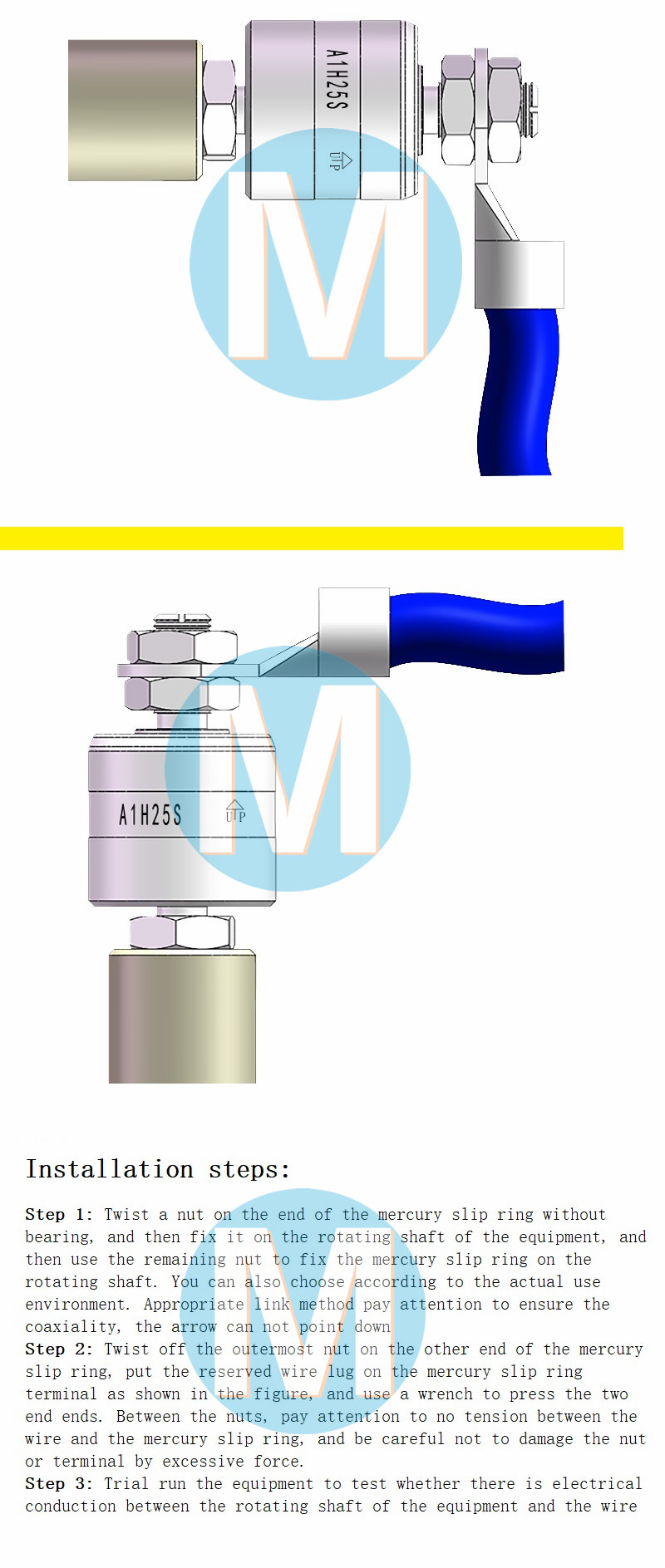Chinese Conductive Connector 10A Low Resistance Rotary Connector Liquid Mercury Slip Ring