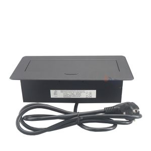 Multimedia recessed desk pop up power socket with usb charging 2.1A