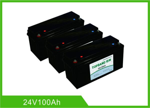 24V 100AH Deep Cycle Lithium Battery , UPS Rechargeable Lifepo4 Battery