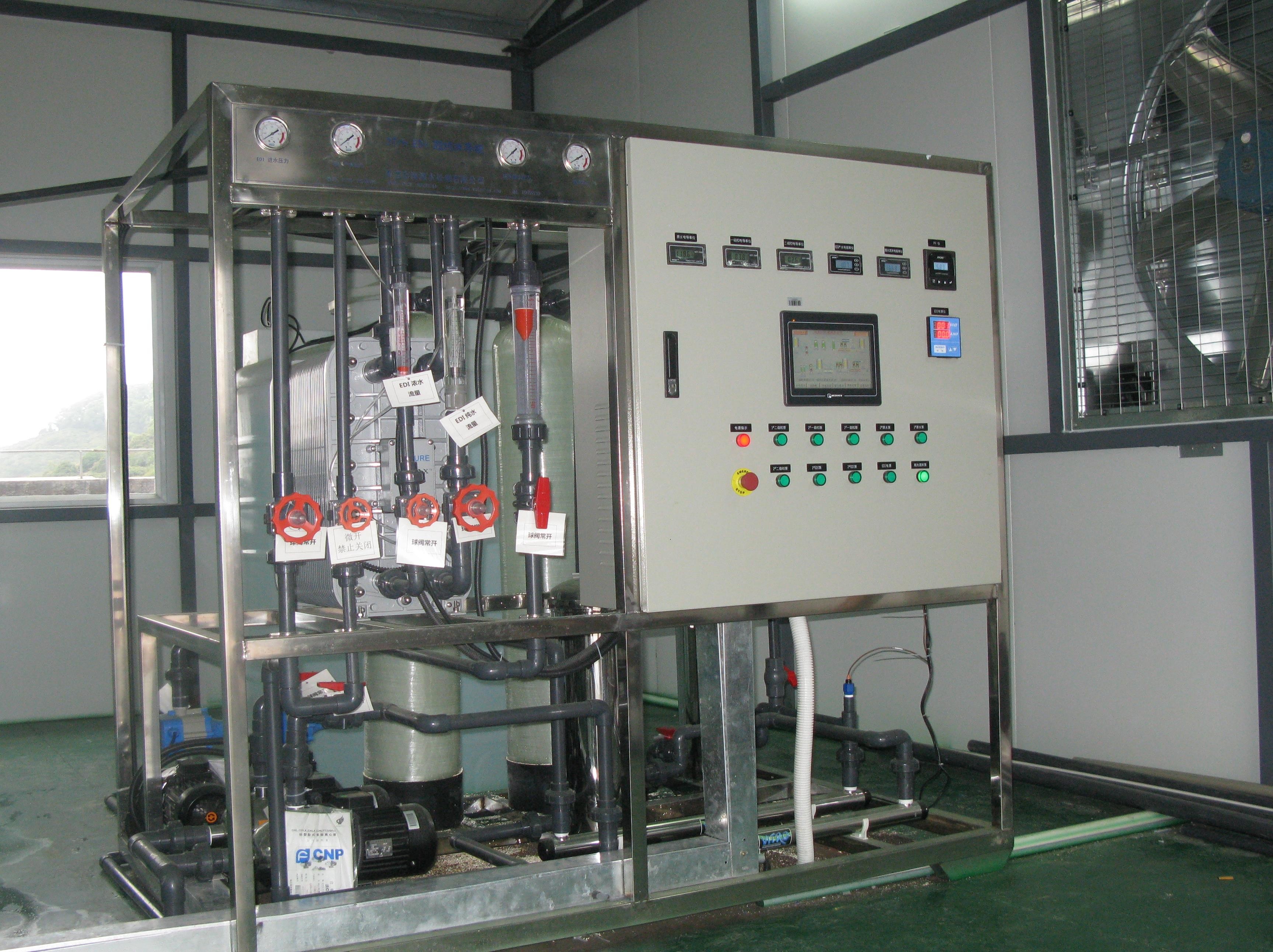 Small RO Plus EDI Water Treatment System For Product Injection 200lph