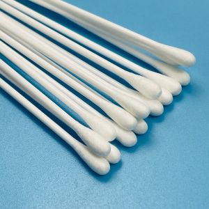 China 6inches Cotton Applicator With Solid Handle Disposable Sampling Swab Customize Accept on sale