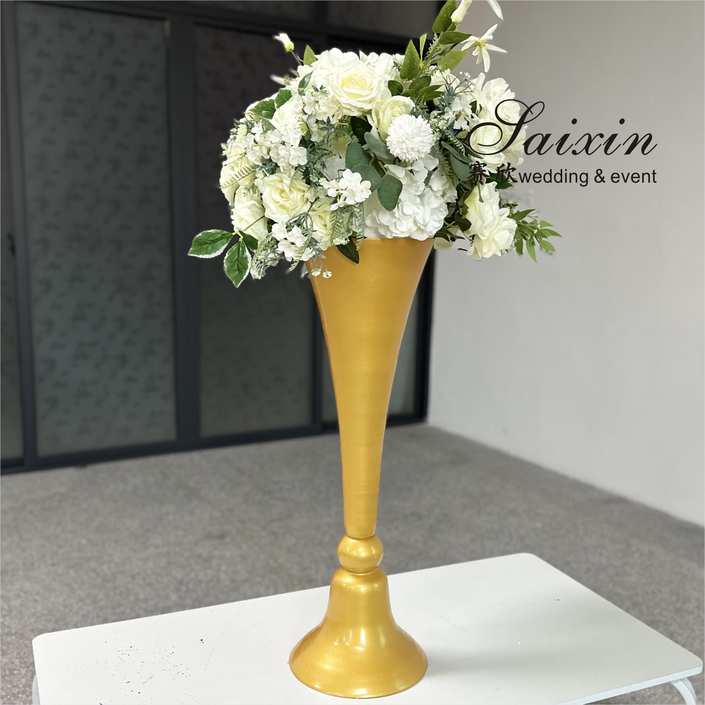 Diy Wedding Flower Stand Decor Gold Stainless Steel Flower Pot Stand Rack