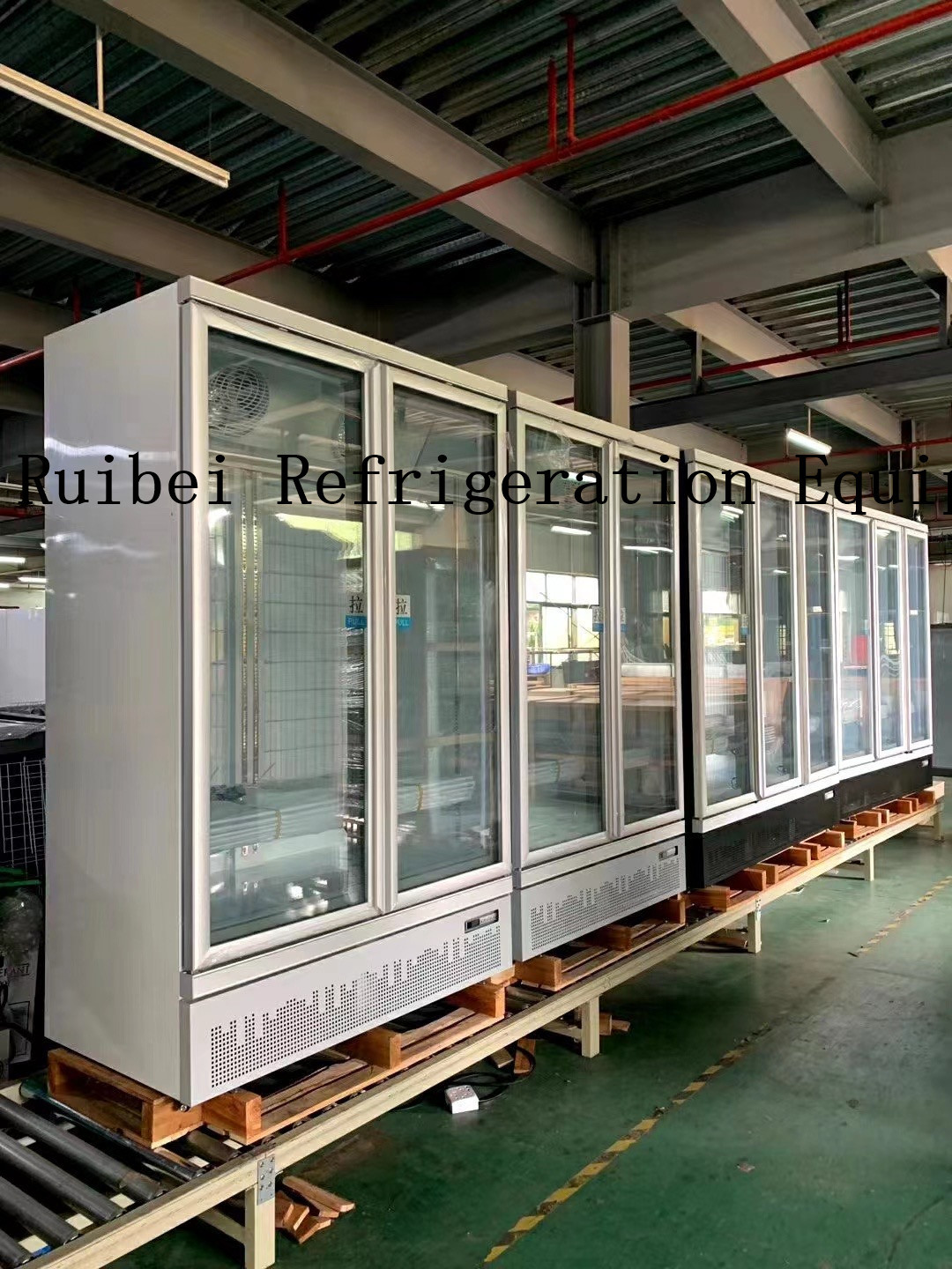 ETL 900L Glass Door Supermarket Display Refrigerator With Embraco Compressor