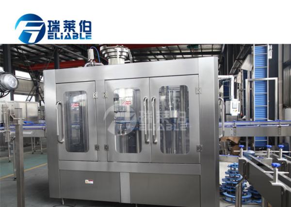 Automatic Glass Bottle Washing Filling Capping Equipment Treated Mineral / Pure