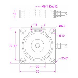200kg Compression Load Cell 2000N Compression Force Sensor 2KN