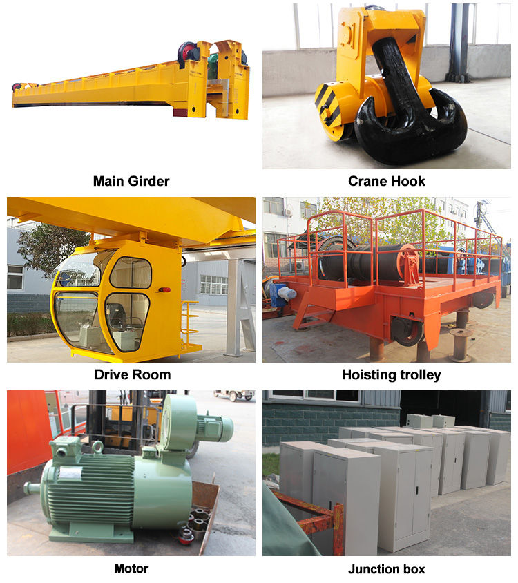 Chinese Manufacture 30 ton 50 ton 70 ton 80 ton 100 ton Heavy Duty Double Beams Bridge Lift Crane