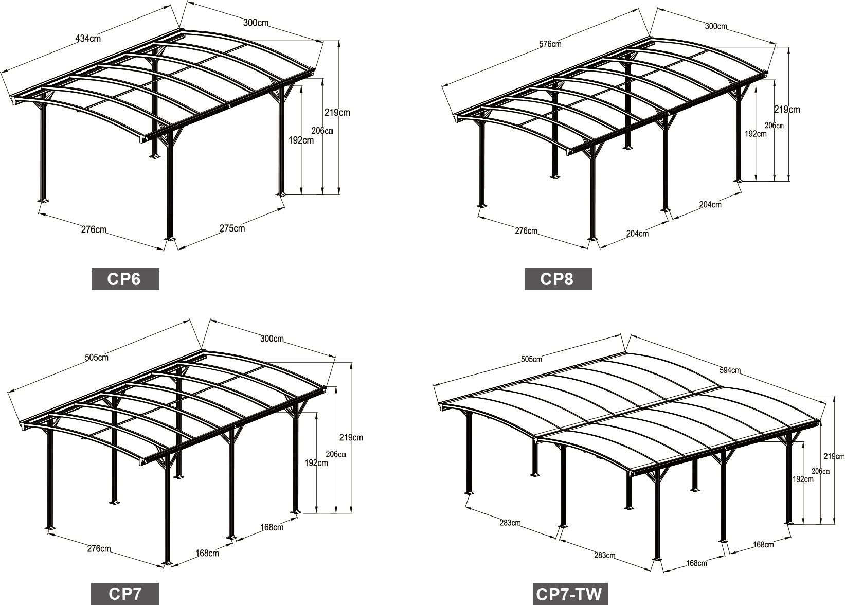 6mm 8mm Aluminum Frame Carport Powder Coated Aluminium Pergola With Roof