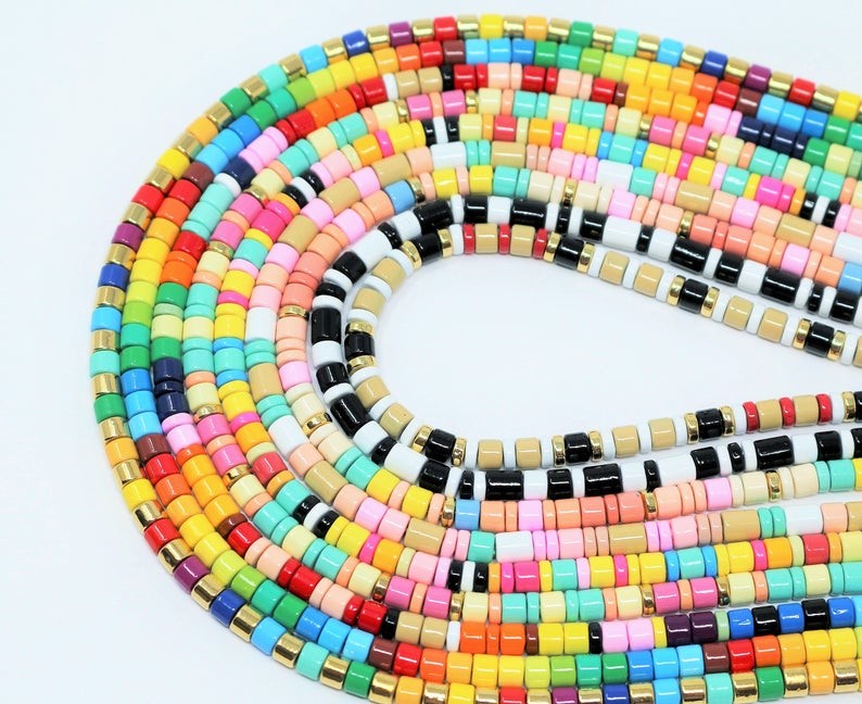 Alloy Geometric Enamel Bead Necklace , Bead Choker Necklace For Woman