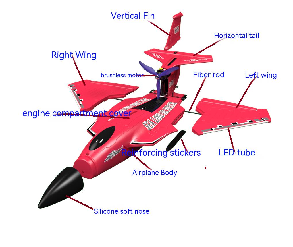 Lightweight Long Range Epp Foam Fixed Wing H650 2.4g Proportional Remote Control Rc Jet Fighter Brushless Fly Toy Outdoor