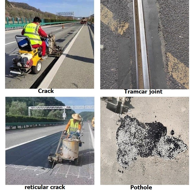 Thermoplastic Asphalt Patch Material For Crack Repairing