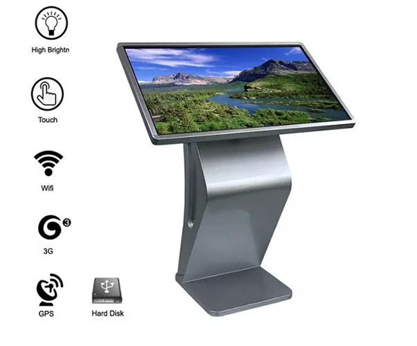  Android 43 49 55 Inch 350cd/m2 Floor Stand Interactive Kiosk Manufactures